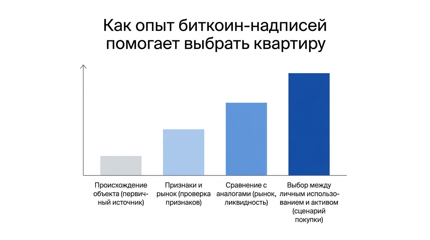 Как опыт биткоин-надписей помогает выбрать квартиру