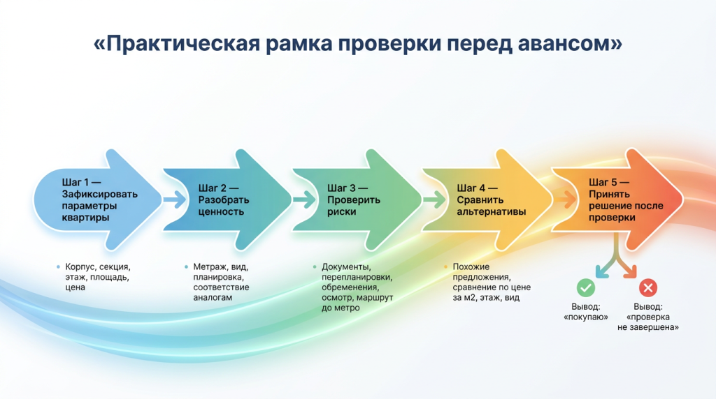 Практическая рамка проверки перед внесением аванса